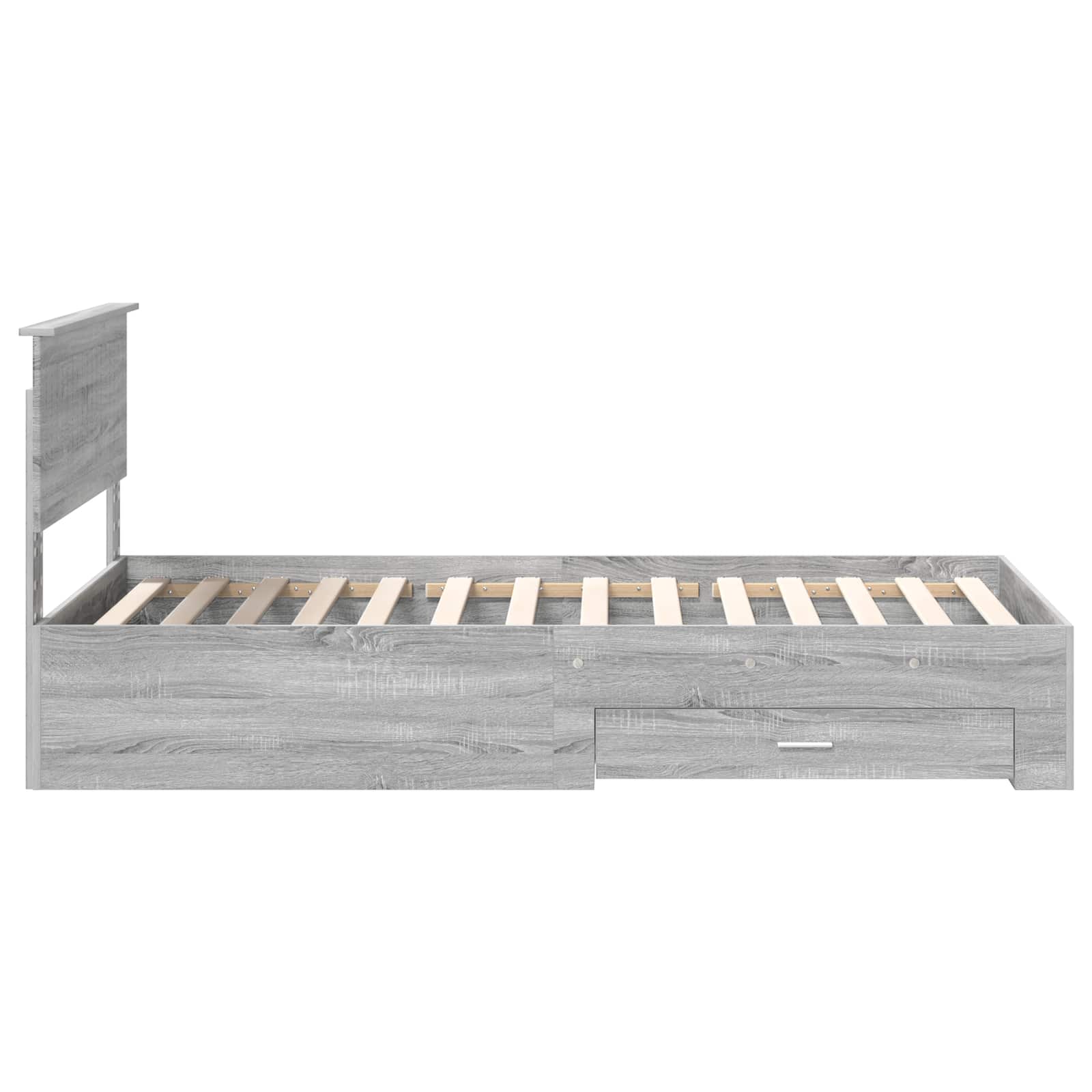 Struttura del letto con cassetto Sonoma grigio 100 x 200 cm | homemem39