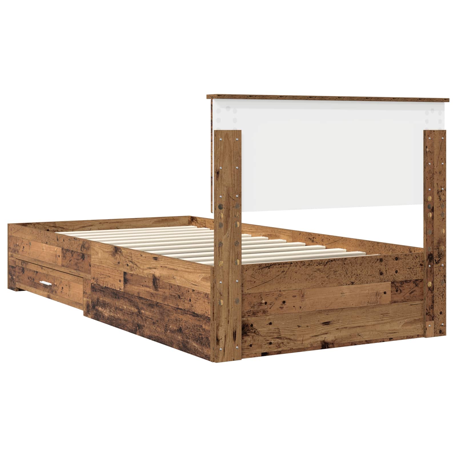 Struttura del letto con cassetto Legno antico 100 x 200 cm | homemem39