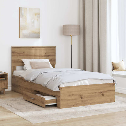 Struttura del letto Rovere Artigianale 100 x 200 cm | homemem39
