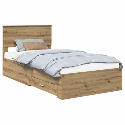 Struttura del letto Rovere Artigianale 100 x 200 cm | homemem39