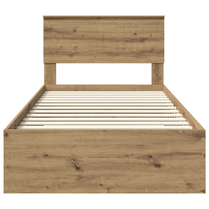 Struttura del letto Rovere Artigianale 100 x 200 cm | homemem39