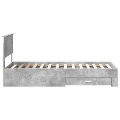 Struttura del letto con cassetto Grigio Cemento 90 x 200 cm | homemem39