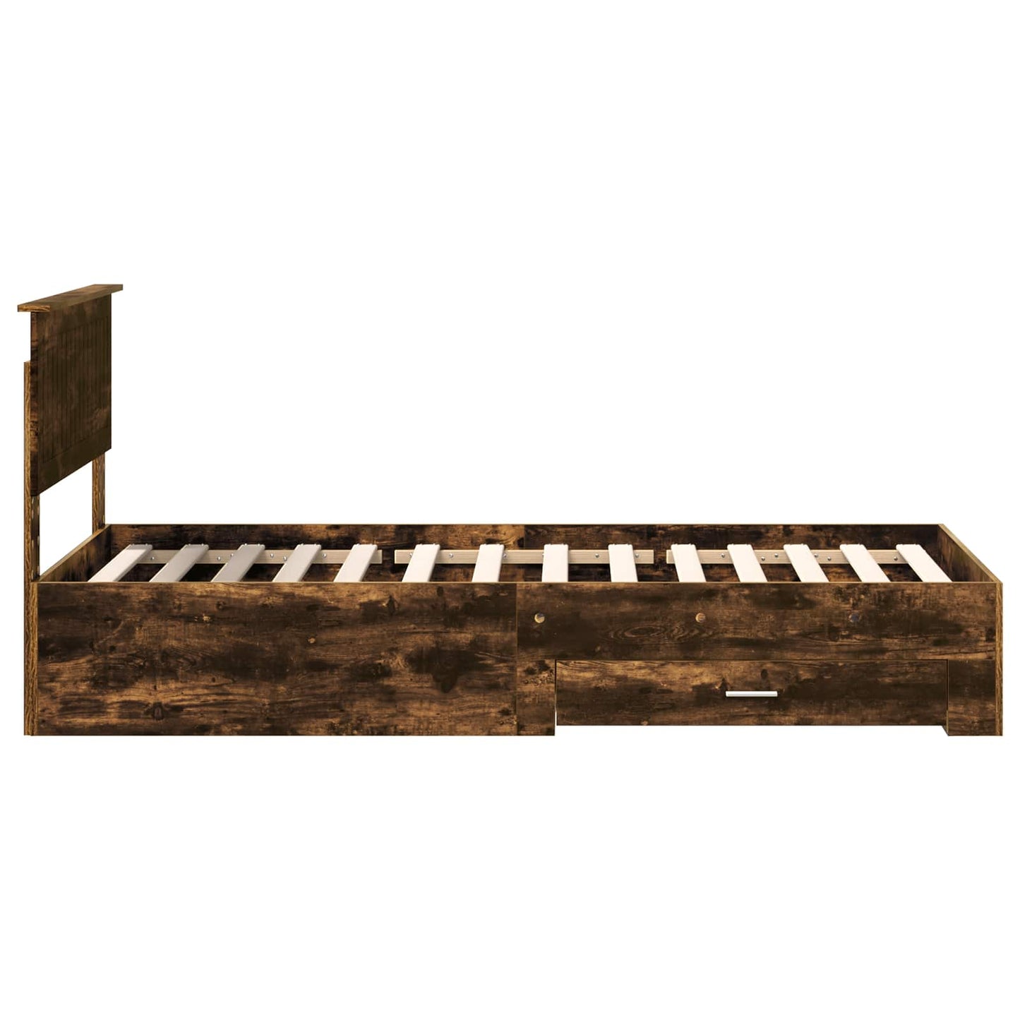 Struttura del letto con cassetto Rovere Fumo 90 x 200 cm | homemem39