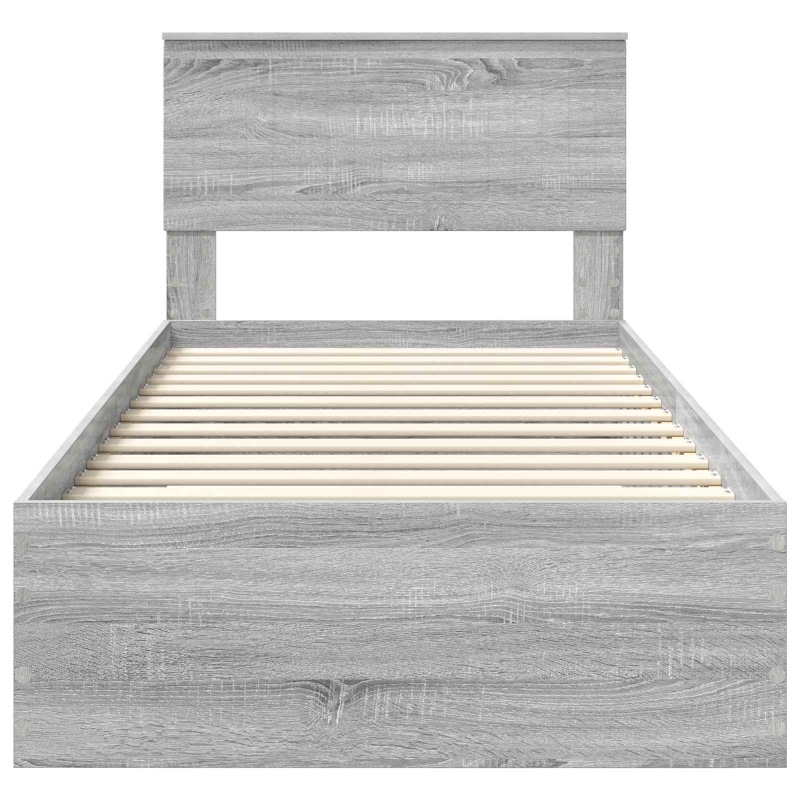 Struttura del letto con cassetto Sonoma grigio 90 x 200 cm | homemem39