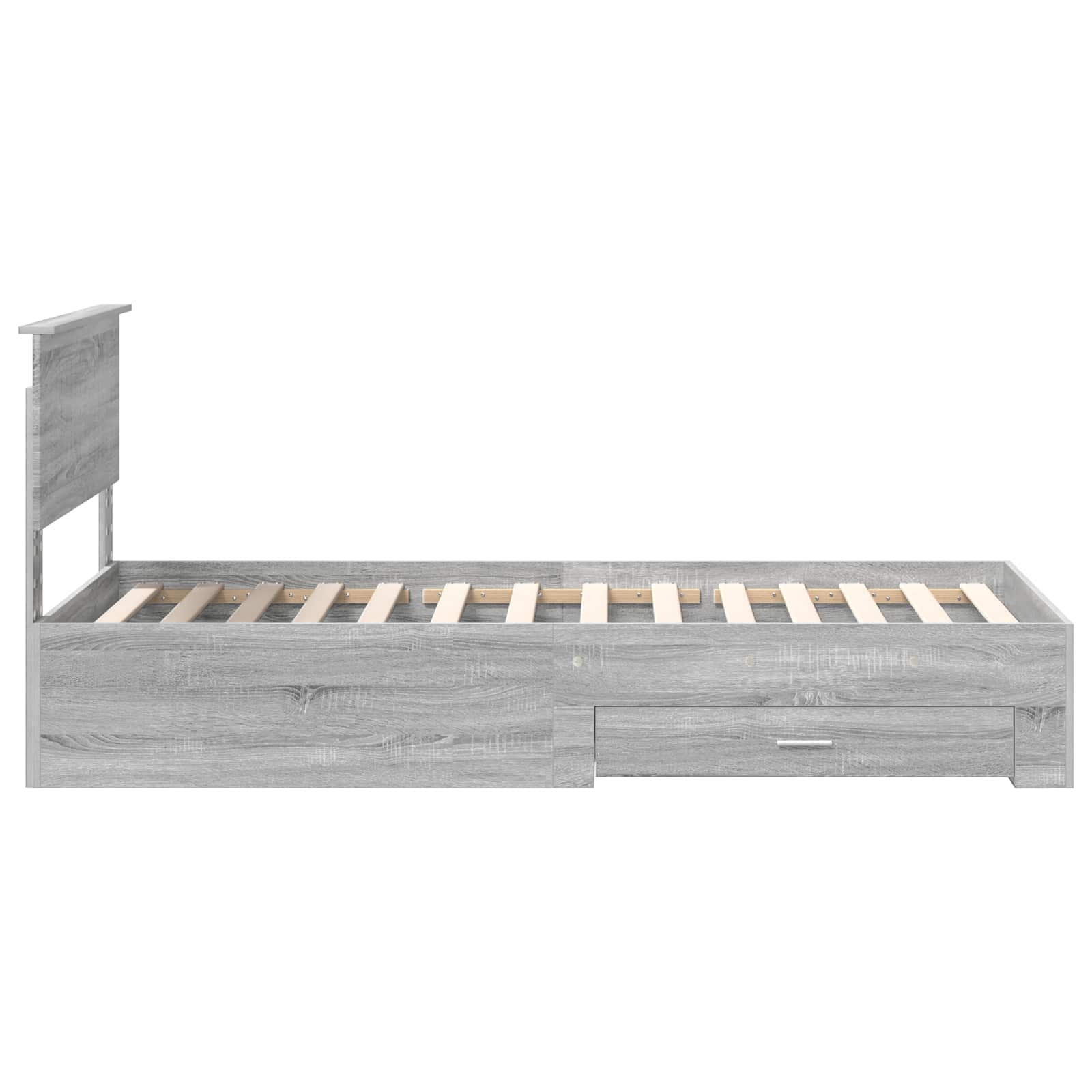 Struttura del letto con cassetto Sonoma grigio 90 x 200 cm | homemem39