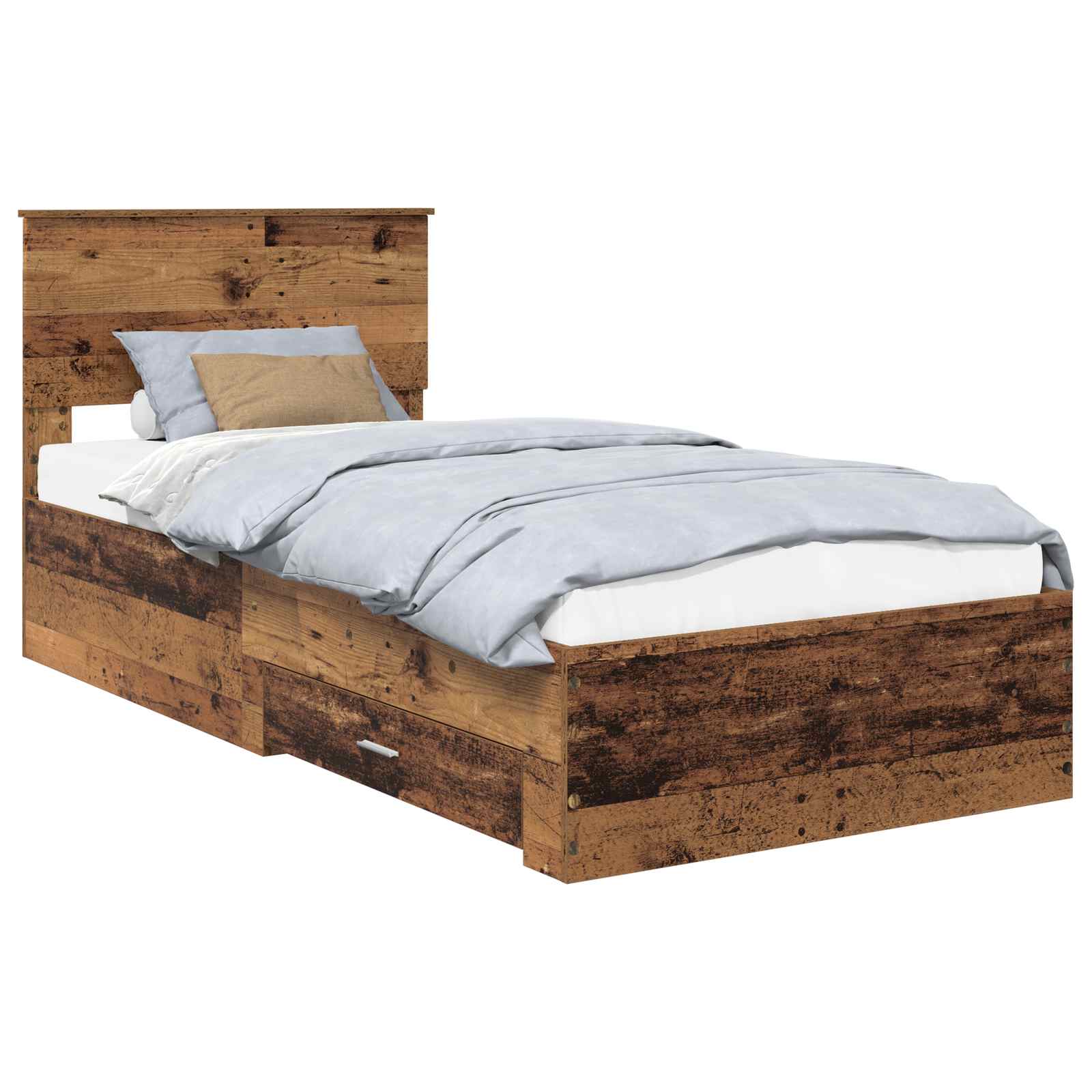Struttura del letto con cassetto Legno antico 90 x 200 cm | homemem39