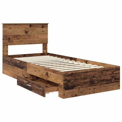 Struttura del letto con cassetto Legno antico 90 x 200 cm | homemem39