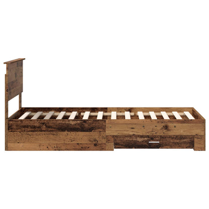 Struttura del letto con cassetto Legno antico 90 x 200 cm | homemem39