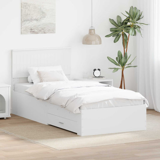 Struttura del letto Bianco 90 x 190 cm Legno ingegnerizzato | homemem39