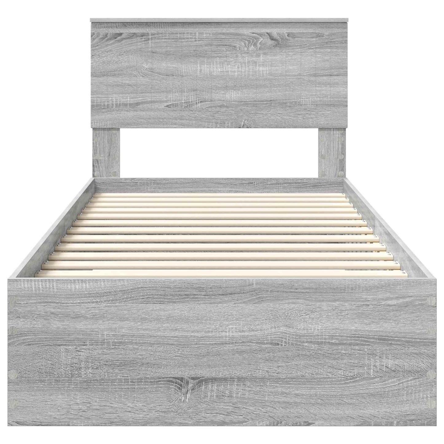 Struttura del letto con cassetto Sonoma grigio 90 x 190 cm | homemem39