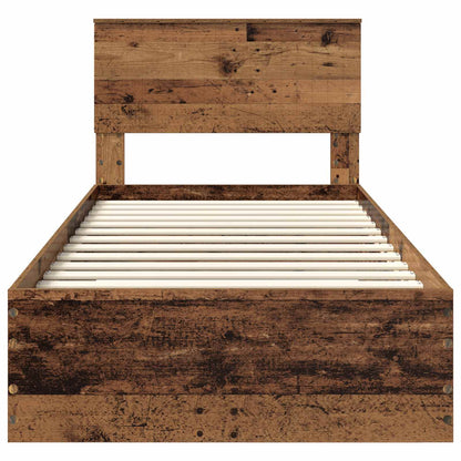 Struttura del letto con cassetto Legno antico 90 x 190 cm | homemem39