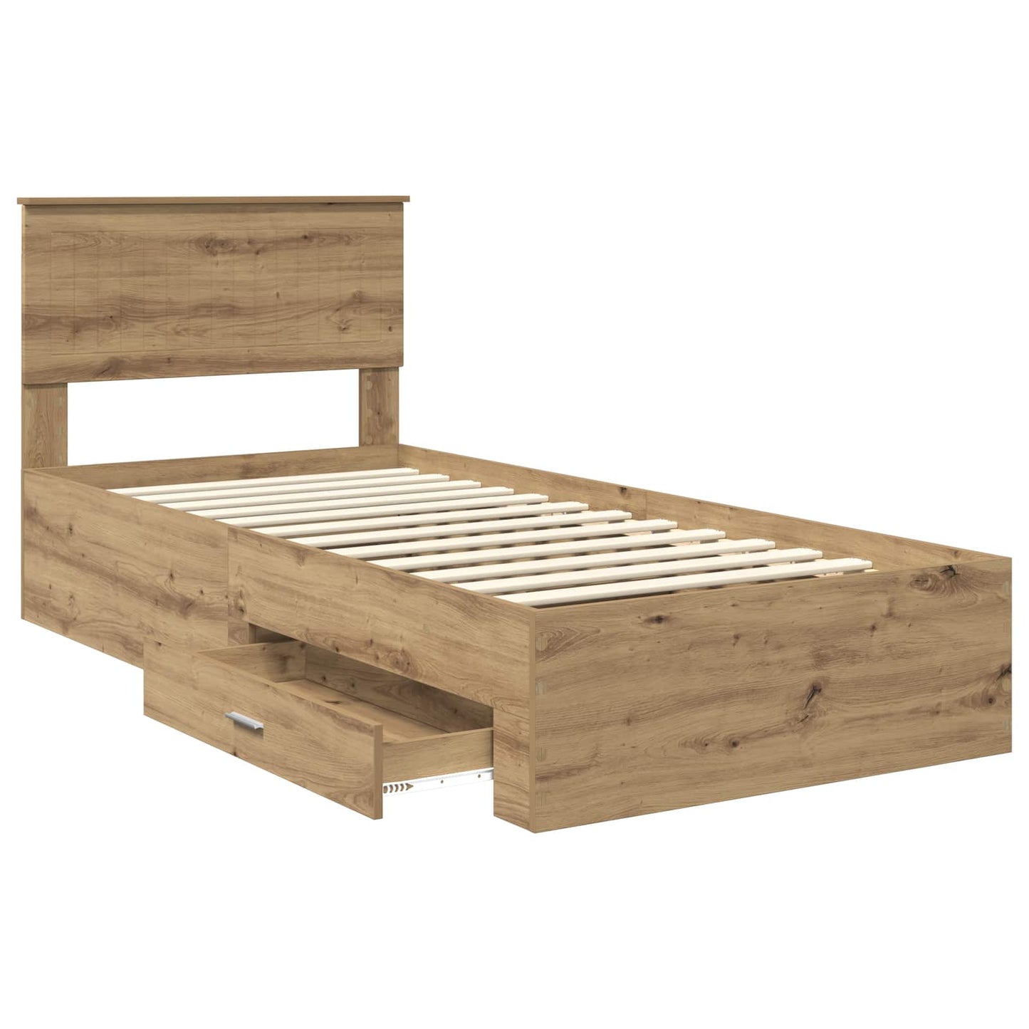 Struttura del letto con cassetto Rovere Artigianale 90 x 190 cm | homemem39