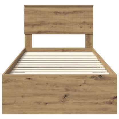 Struttura del letto con cassetto Rovere Artigianale 90 x 190 cm | homemem39