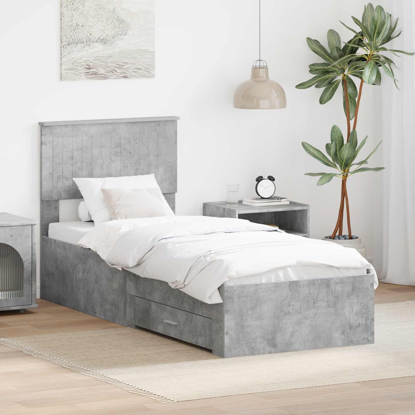 Struttura del letto Grigio Certo e Argento 70 x 190 cm | homemem39