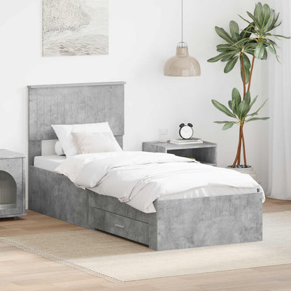 Struttura del letto Grigio Certo e Argento 70 x 190 cm | homemem39