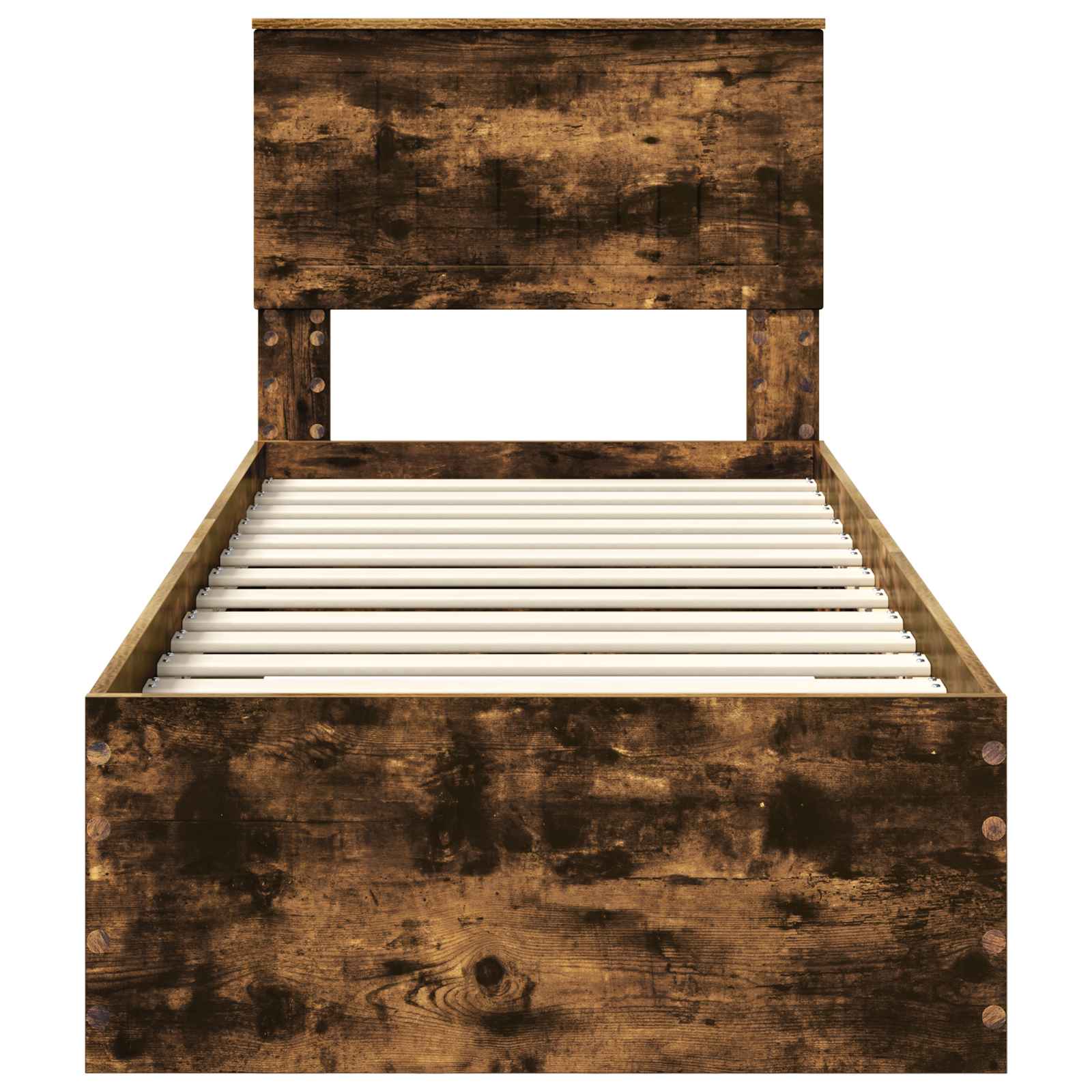 Struttura del letto Rovere Affumicato e Argento 75 x 190 cm | homemem39
