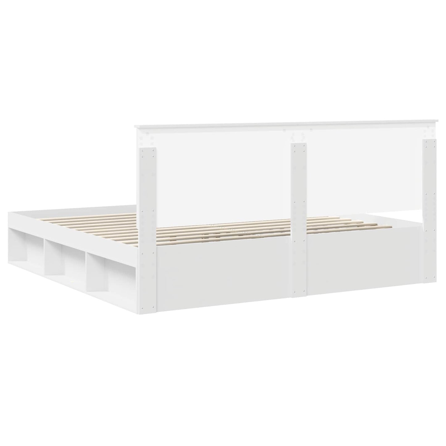 Struttura del letto Bianco 200 x 200 cm Pino massello | homemem39
