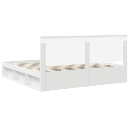Struttura del letto Bianco 200 x 200 cm Pino massello | homemem39