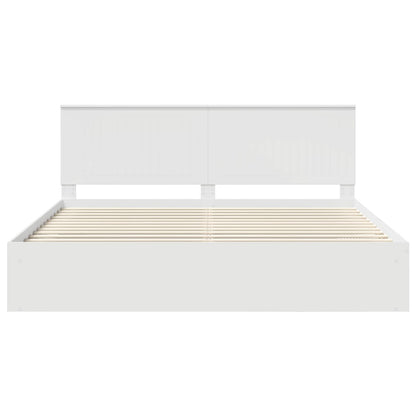 Struttura del letto Bianco 200 x 200 cm Pino massello | homemem39