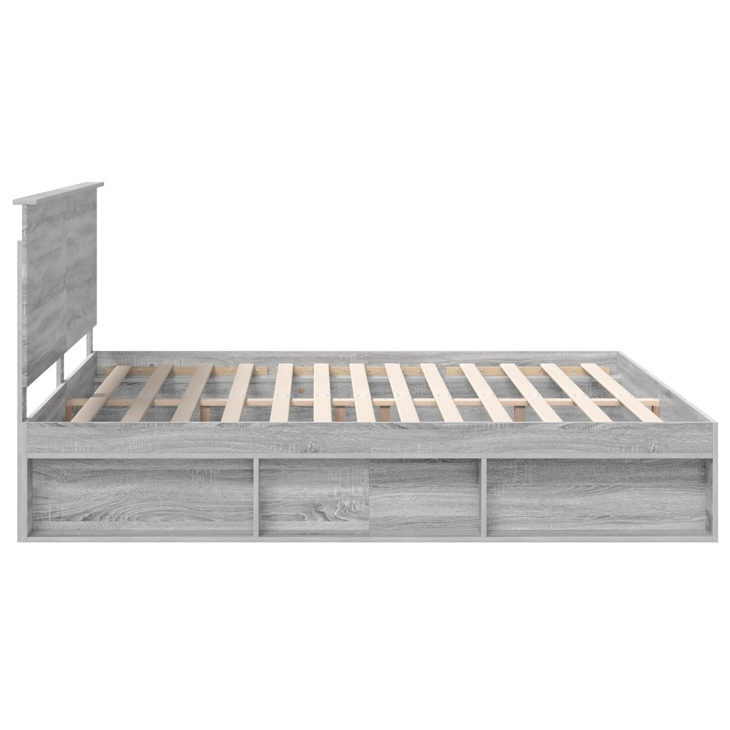 Struttura del letto Grigio Sonoma 200 x 200 cm Pino massello | homemem39