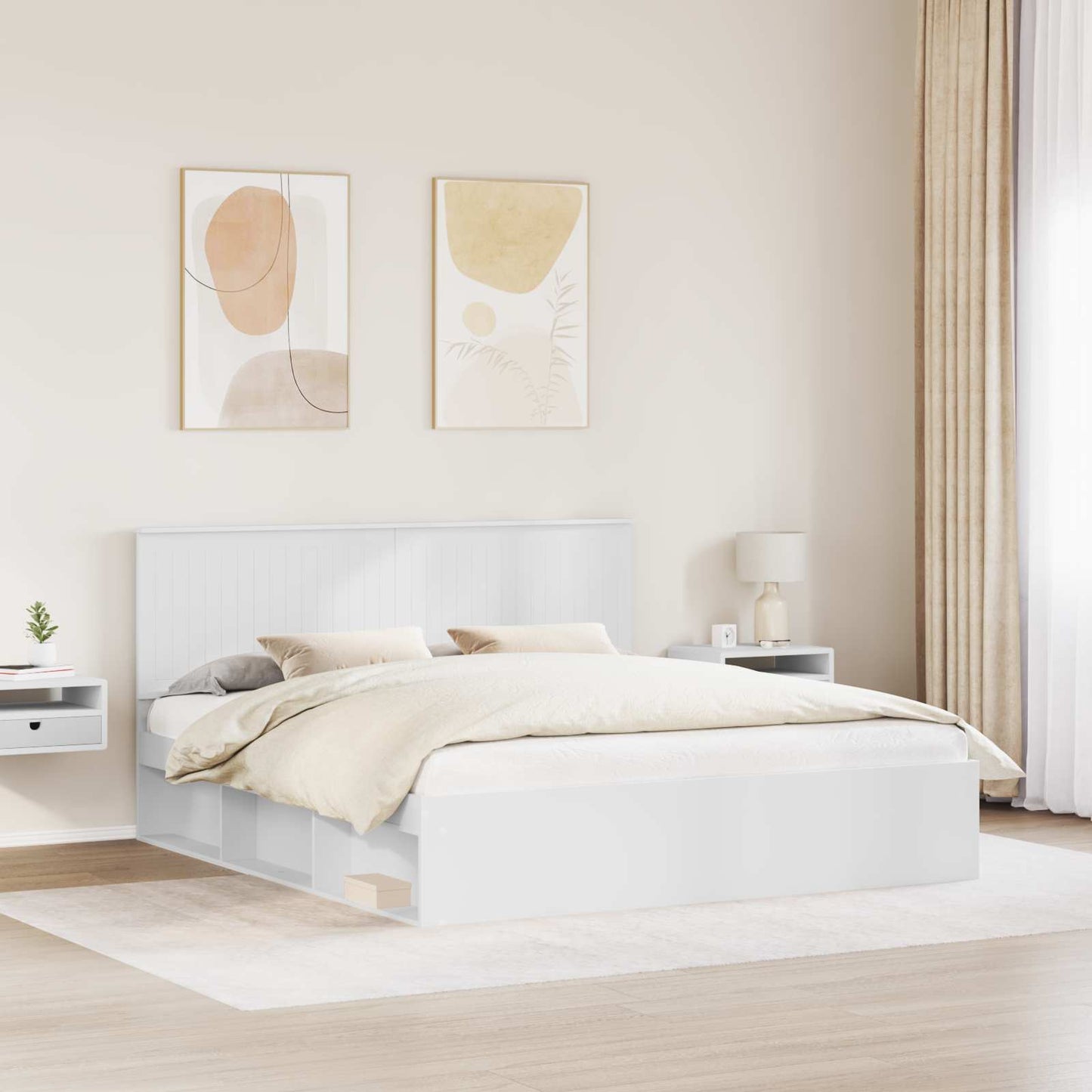 Struttura del letto Bianco 180 x 200 cm Pino massello | homemem39
