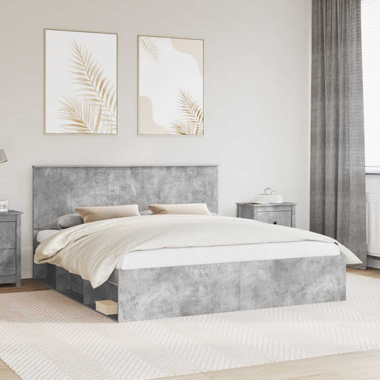 Struttura del letto Calcestruzzo 180 x 200 cm Pino massello | homemem39