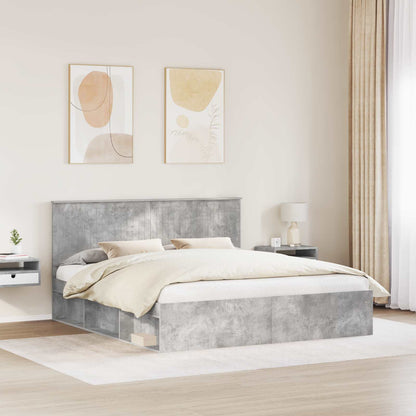 Struttura del letto Calcestruzzo 180 x 200 cm Pino massello | homemem39