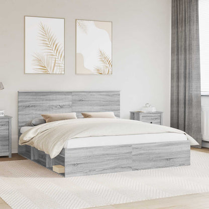 Struttura del letto Grigio Sonoma 180 x 200 cm Pino massello | homemem39