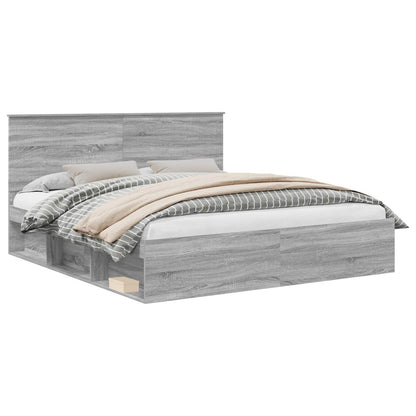 Struttura del letto Grigio Sonoma 180 x 200 cm Pino massello | homemem39