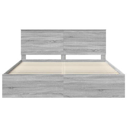 Struttura del letto Grigio Sonoma 180 x 200 cm Pino massello | homemem39