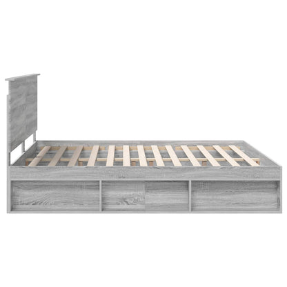Struttura del letto Grigio Sonoma 180 x 200 cm Pino massello | homemem39