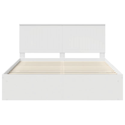 Struttura del letto Bianco 160 x 200 cm Pino massello | homemem39