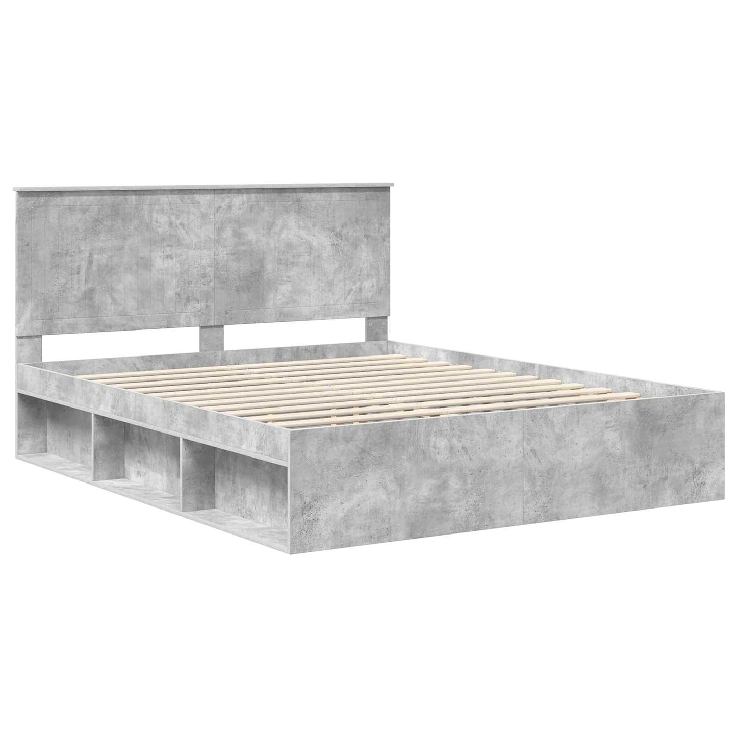 Struttura del letto Calcestruzzo 160 x 200 cm Pino massello | homemem39
