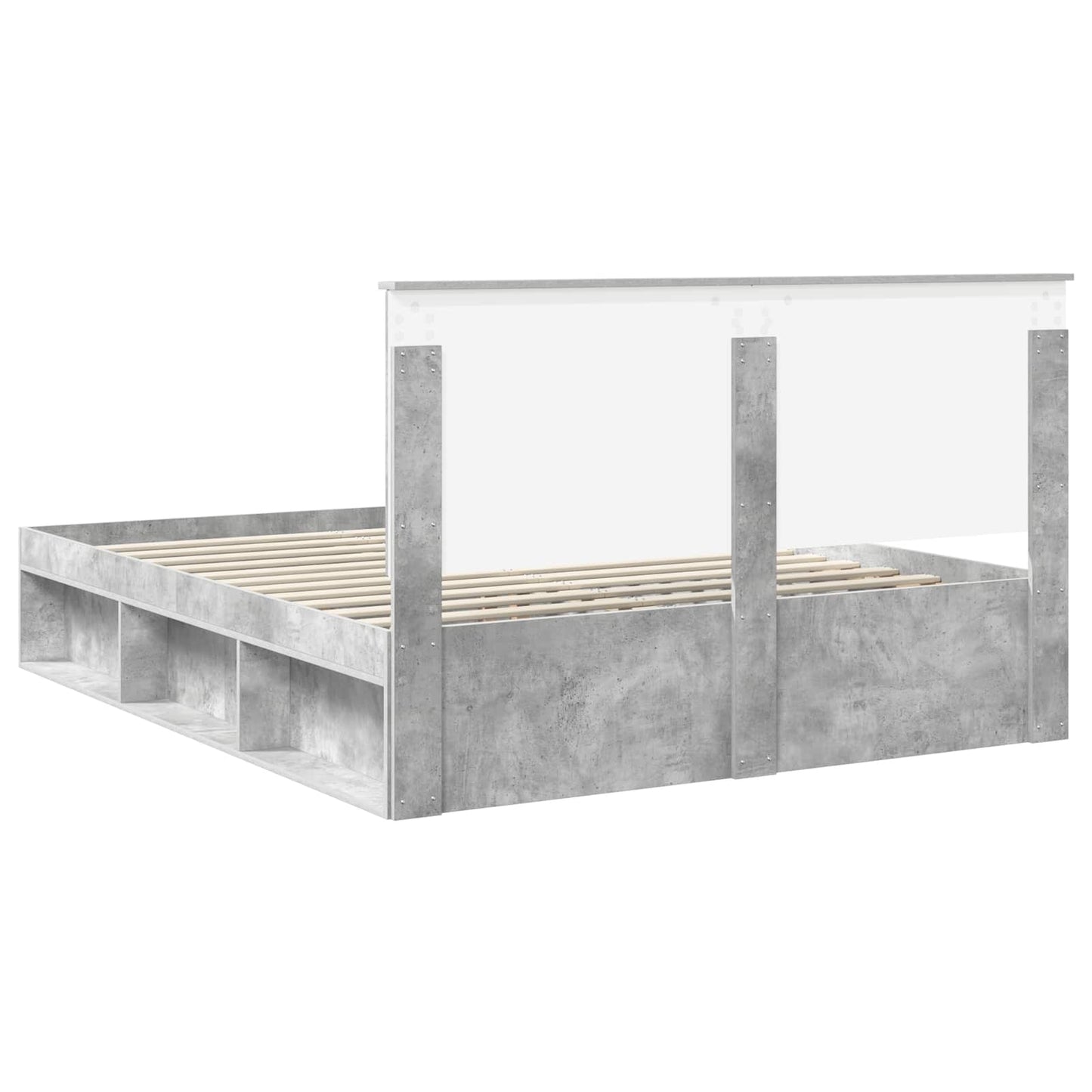 Struttura del letto Calcestruzzo 160 x 200 cm Pino massello | homemem39
