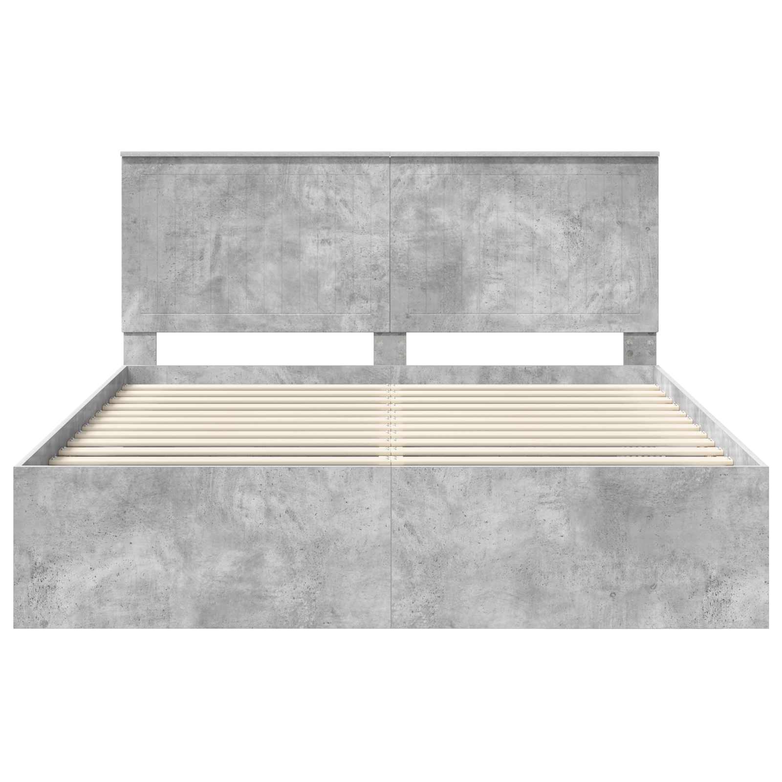 Struttura del letto Calcestruzzo 160 x 200 cm Pino massello | homemem39