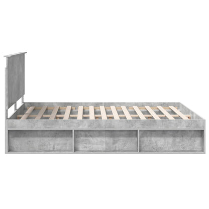 Struttura del letto Calcestruzzo 160 x 200 cm Pino massello | homemem39