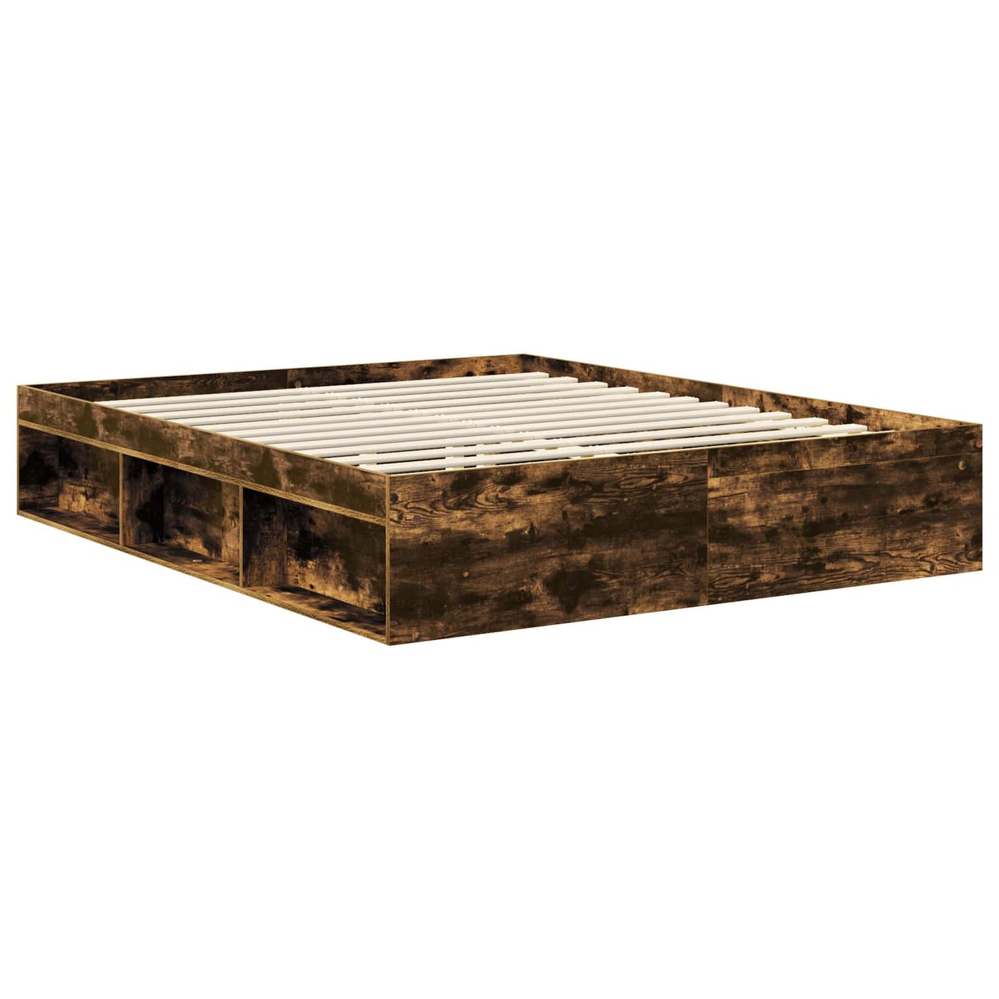 Struttura del letto Rovere fumé 160 x 200 cm Pino massello | homemem39