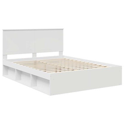 Struttura del letto Bianco 150 x 200 cm Pino massello | homemem39