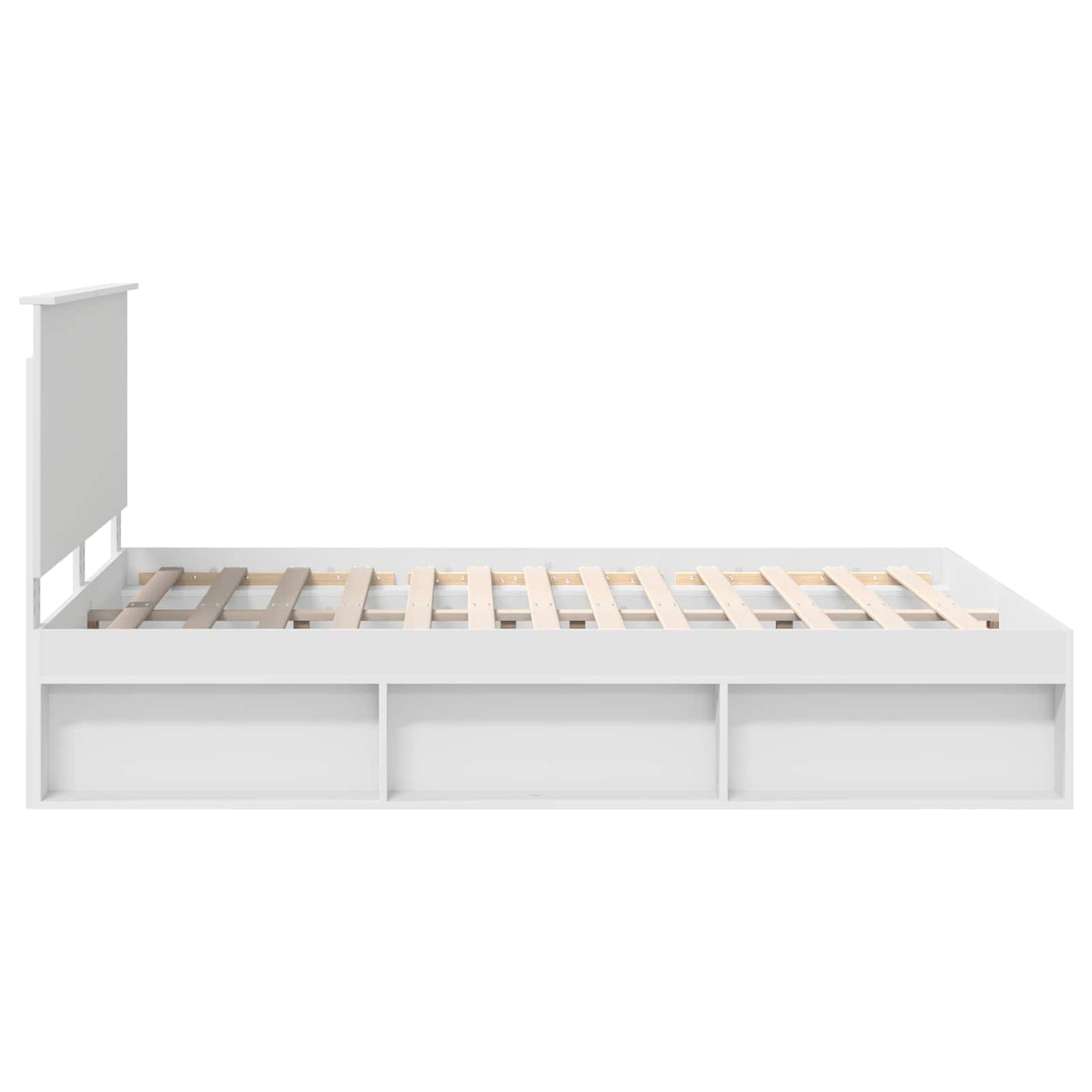 Struttura del letto Bianco 150 x 200 cm Pino massello | homemem39
