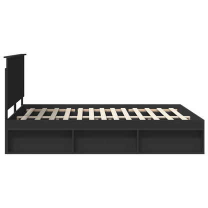 Struttura del letto Nero 150 x 200 cm Pino massello | homemem39