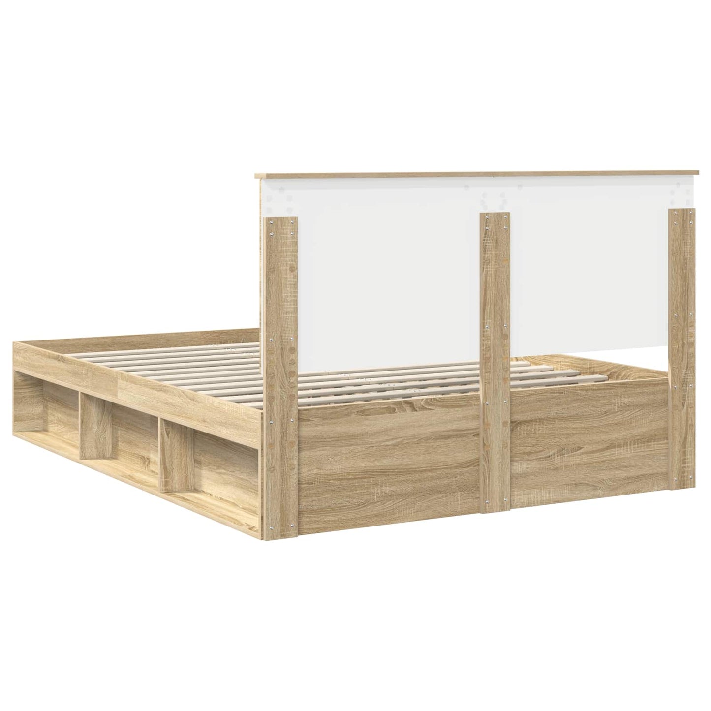 Struttura del letto Rovere Sonoma 150 x 200 cm Pino massello | homemem39