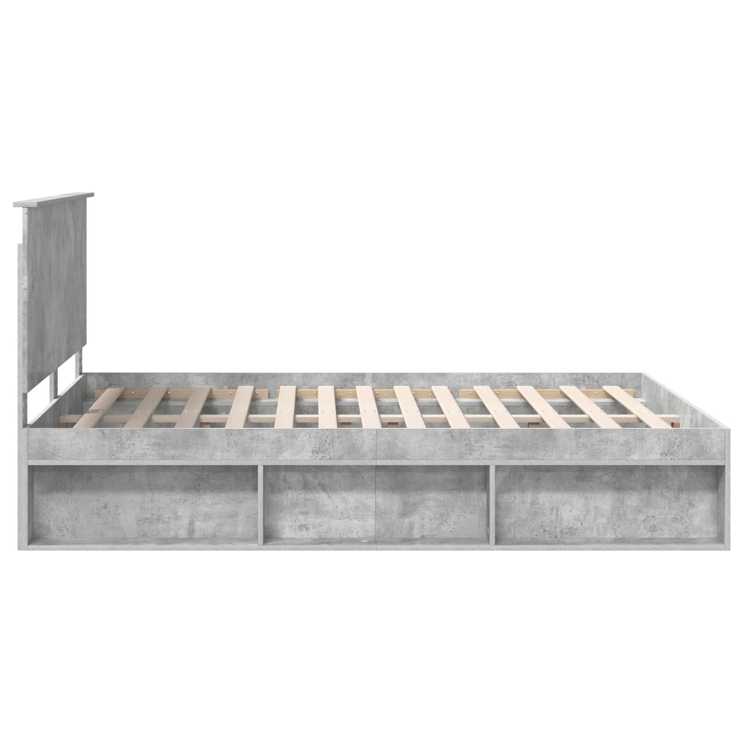 Struttura del letto Grigio Concretè 150 x 200 cm Pino massello