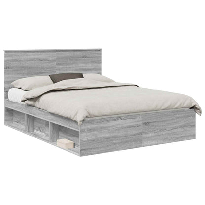 Struttura del letto Grigio Sonoma 150 x 200 cm Pino massello | homemem39