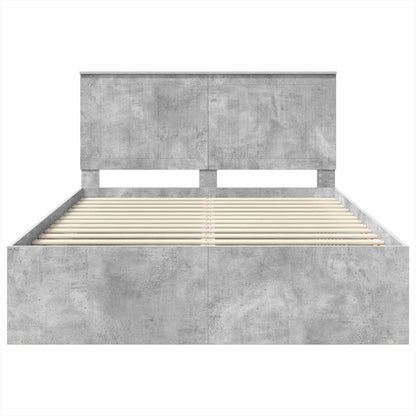 Struttura del letto Calcestruzzo 140 x 200 cm Pino massello | homemem39