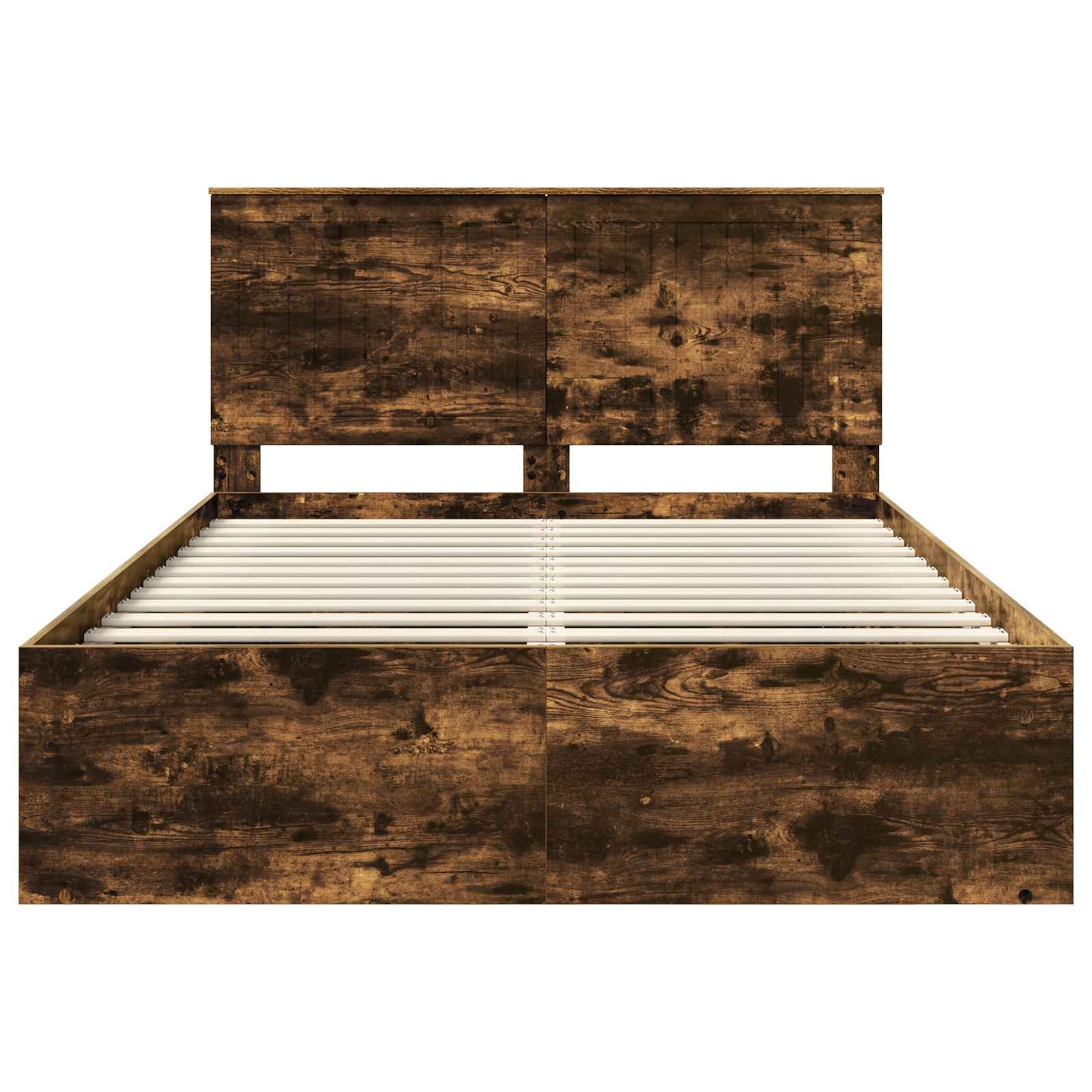 Struttura del letto Rovere fumé 140 x 200 cm Pino massello | homemem39