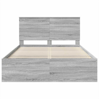 Struttura del letto Grigio Sonoma 140 x 200 cm Pino massello | homemem39