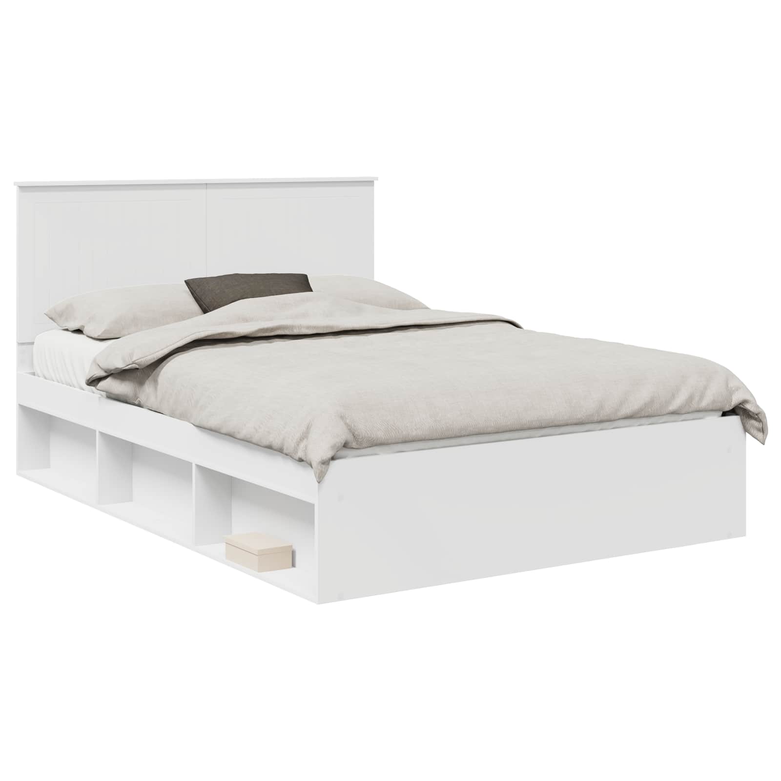Struttura del letto Bianco 140 x 190 cm Pino massello | homemem39