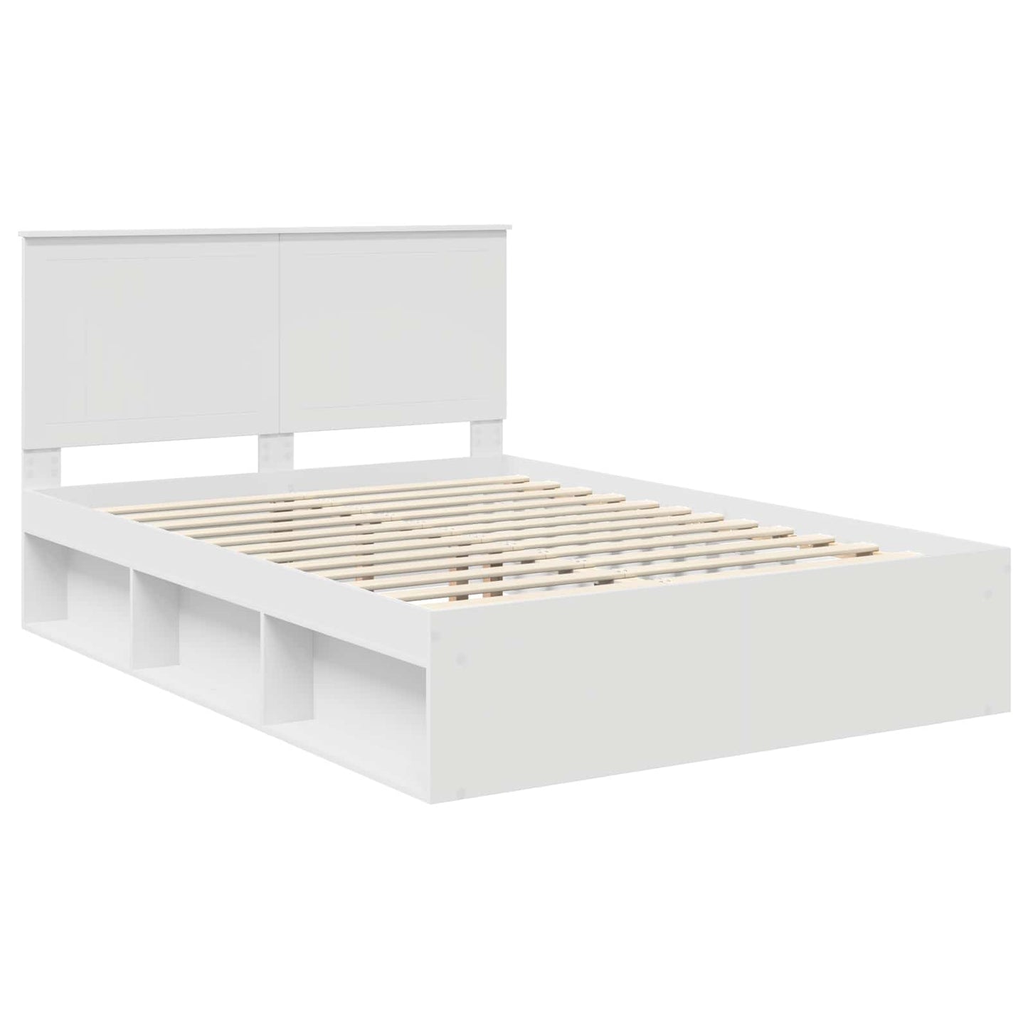 Struttura del letto Bianco 140 x 190 cm Pino massello | homemem39