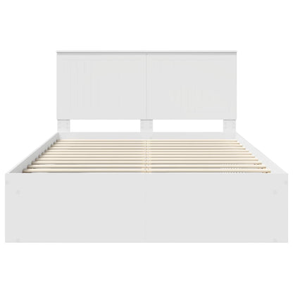 Struttura del letto Bianco 140 x 190 cm Pino massello | homemem39