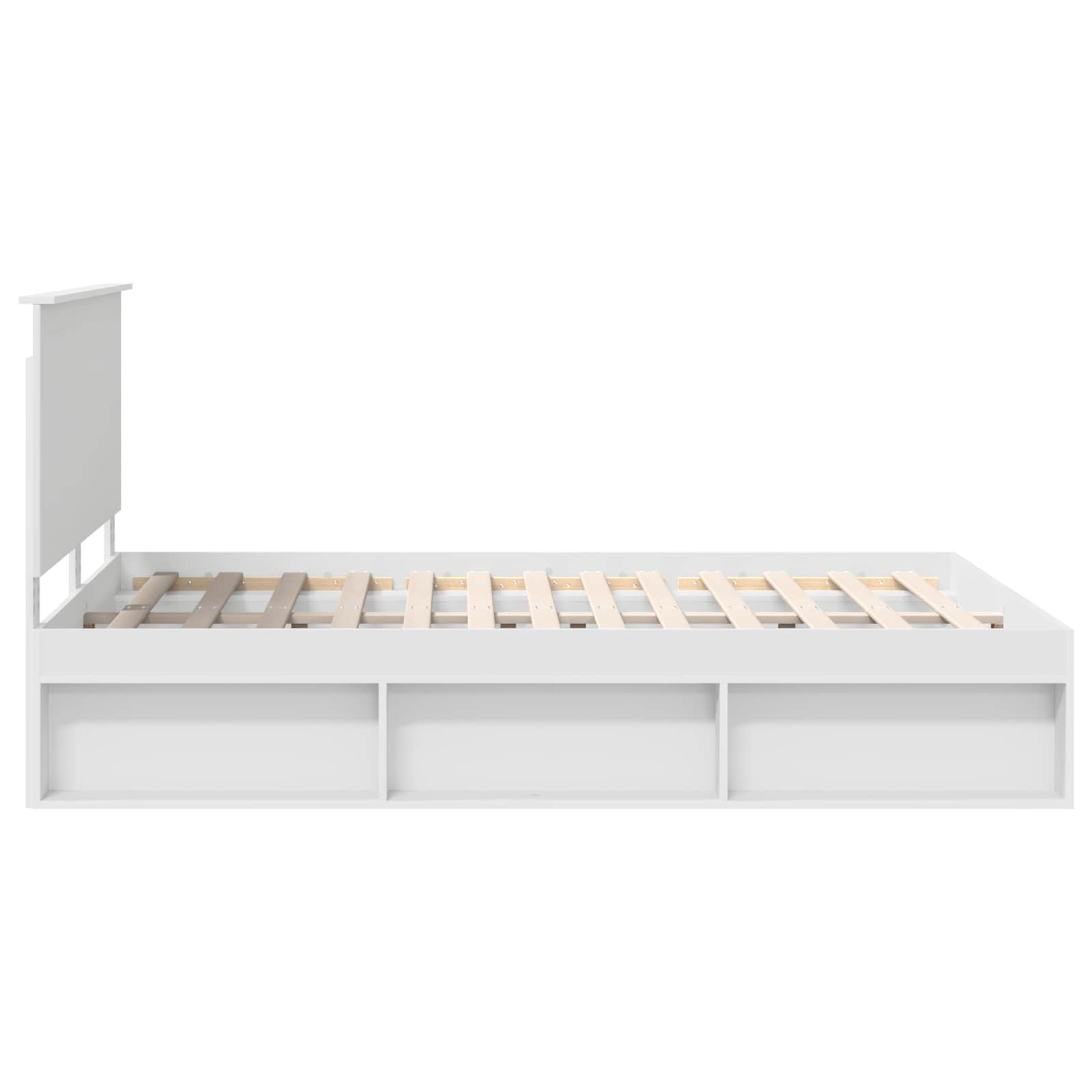 Struttura del letto Bianco 140 x 190 cm Pino massello | homemem39
